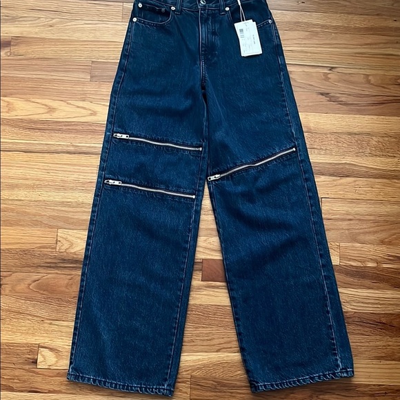 NWT HELMUT LANG zip indigo jeans size 25 - Picture 2 of 7